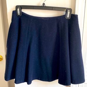 Theory Navy Wool Skirt